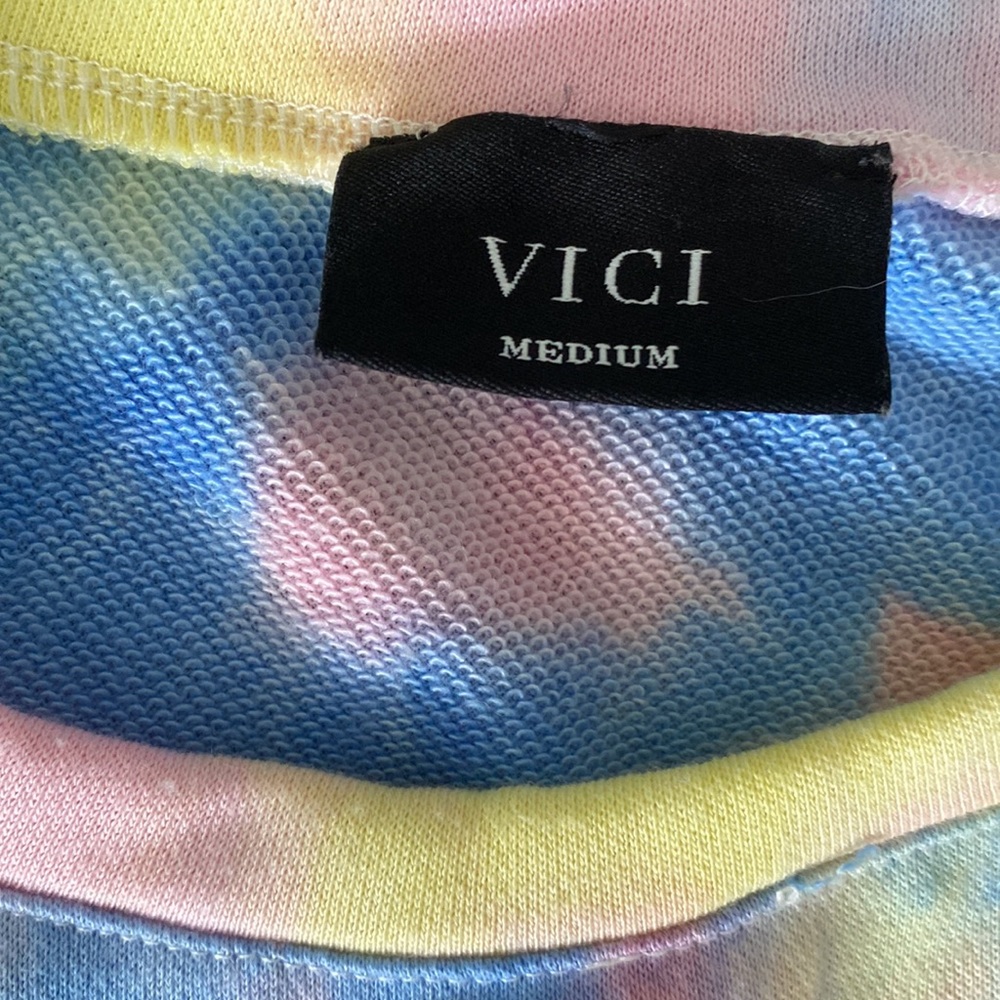 VICI- tie dye ruched dress. Size M - Picture 3 of 8